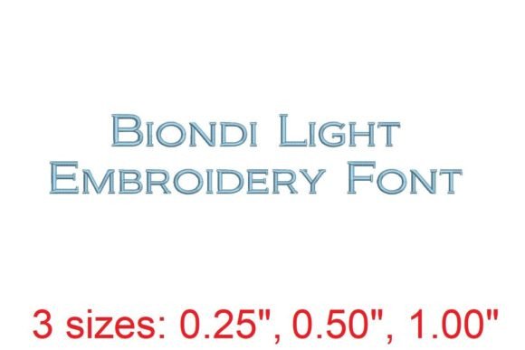 Biondi LT Embroidery Font: Elegant Lettering for Shop Owners