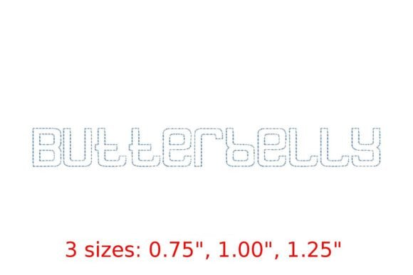 Butterbelly Bean Stitch Outline Font for Personalized Gifts