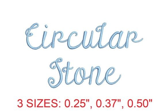 Circular Stone Embroidery Font Review for Apparel