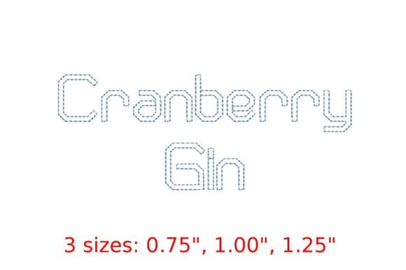 Cranberry Gin Bean Stitch Outline Font: Ideal for Personalized Gifts