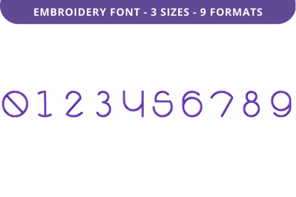 Halo Colony Font 0 to 9 Review: Seasonal Embroidery Test