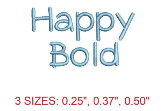 Happy Bold Embroidery Font