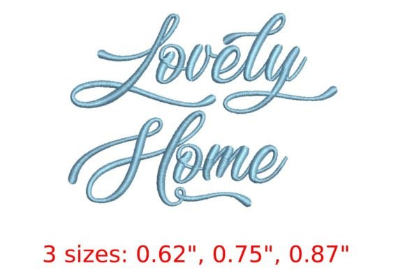 Lovely Home Font: A Cozy Handwritten Embroidery Choice