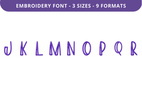 Reviewing Ease My Mind Font J to R for Embroidery