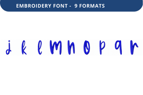 Smooth Slushie Font Lowercase J to R – Embroidery Designer’s Review