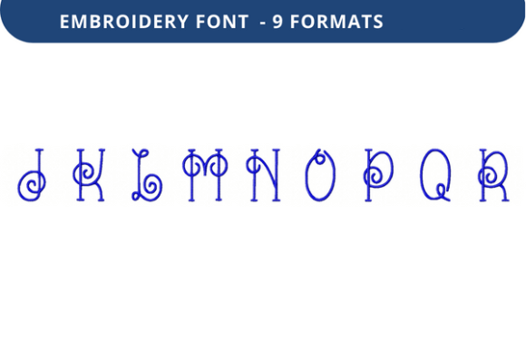 Vine Nouveau Font J to R: A Seasonal Embroidery Review